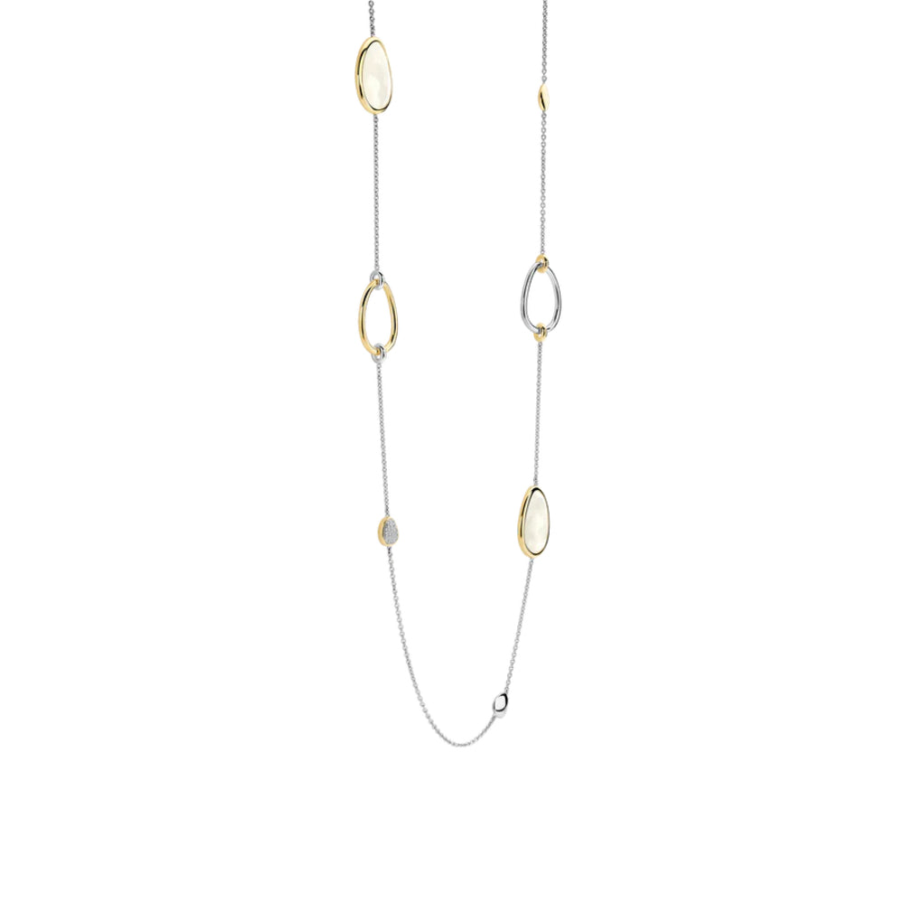 Ti Sento Two-Tone Long Station Necklace