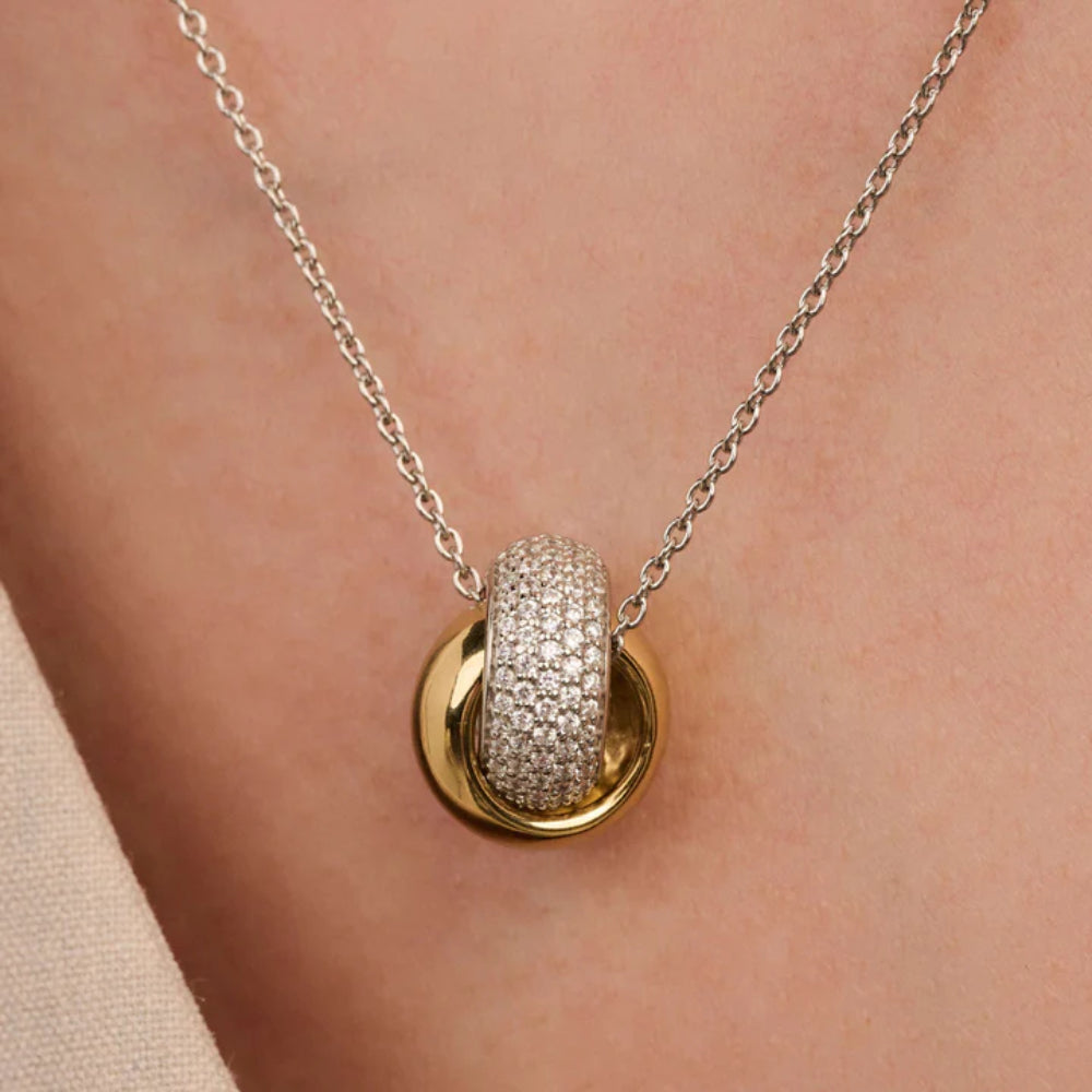 Ti Sento 18k Gold-Plated Crossover Necklace