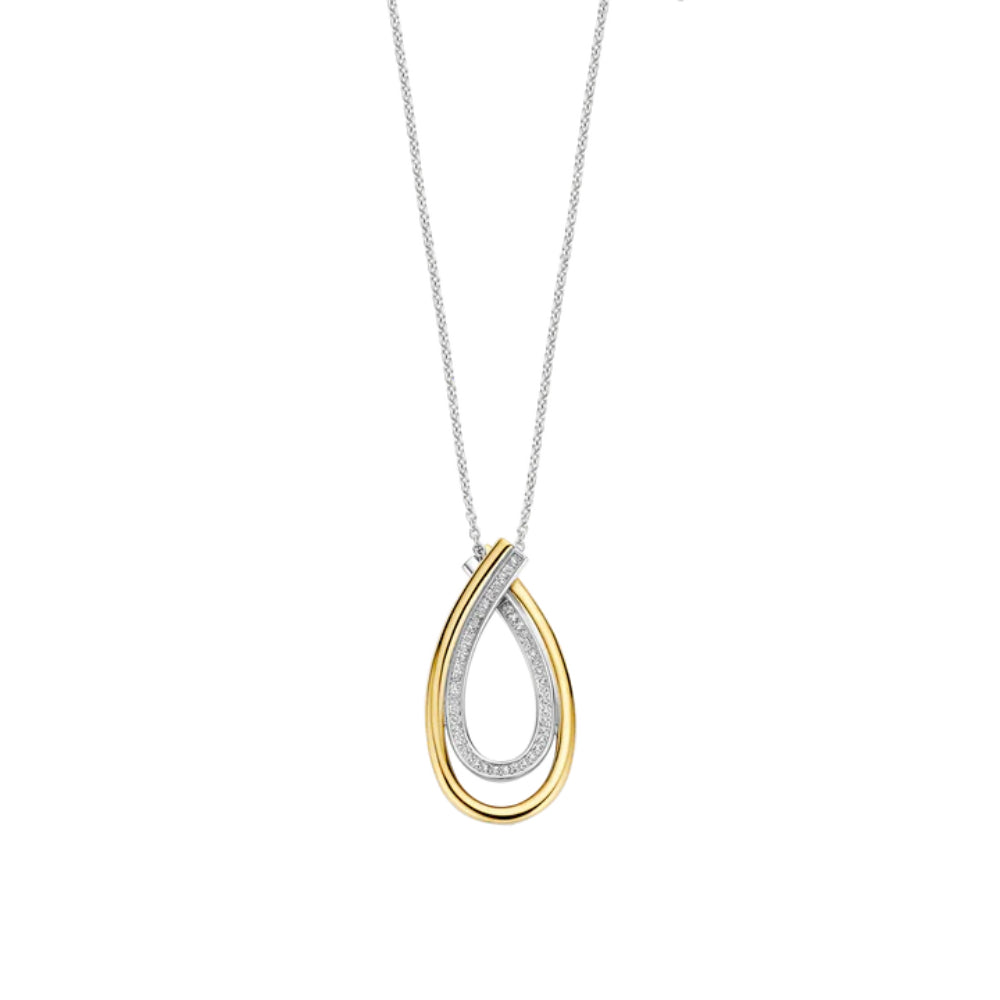 Ti Sento 18k Gold-Plated Pendant Necklace with Zirconia