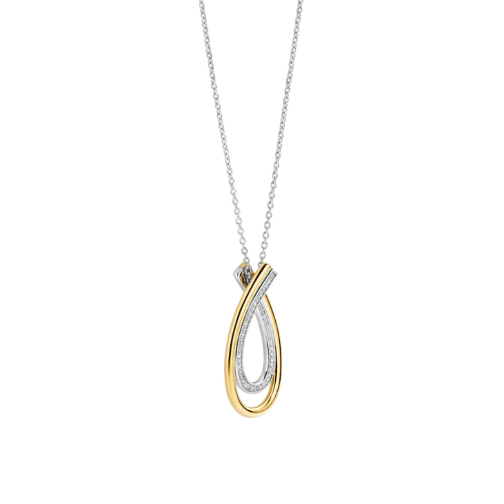 Ti Sento 18k Gold-Plated Pendant Necklace with Zirconia