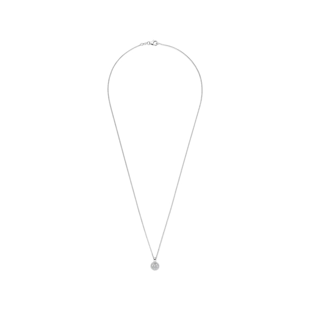 Ti Sento Sterling Silver Zirconia Pendant Necklace