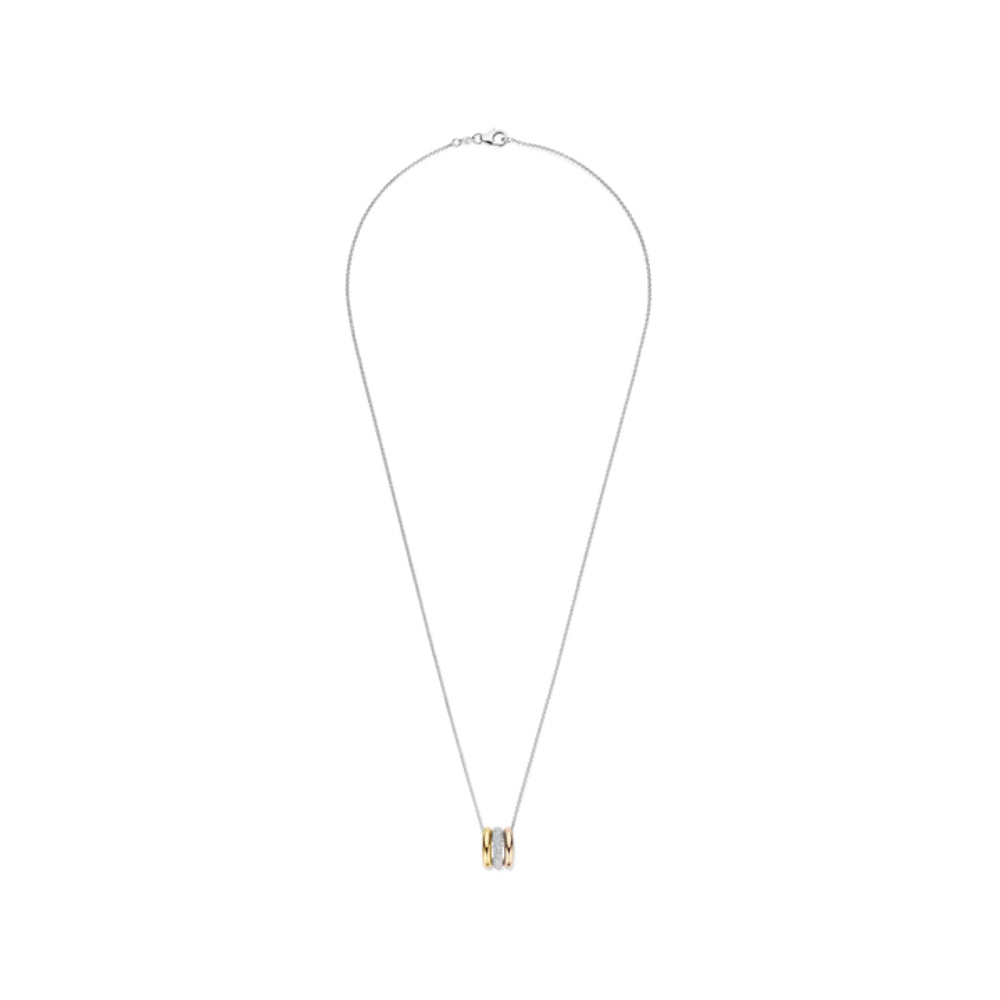 Ti Sento 18k Gold-Plated Triple Circle Pendant Necklace