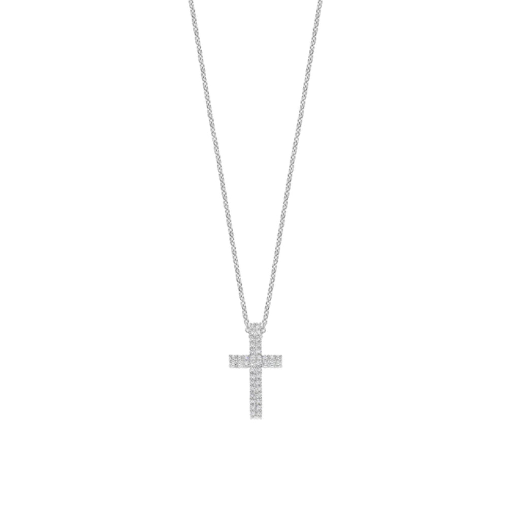 Ti Sento Sterling Silver Cross Pendant Necklace