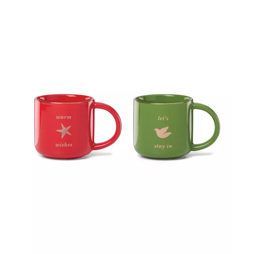Kate Spade Be Jolly Warm Wishes Mugs - Set of 2
