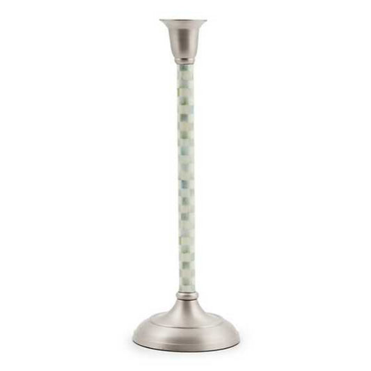 MacKenzie-Childs Sterling Check Large Candlestick