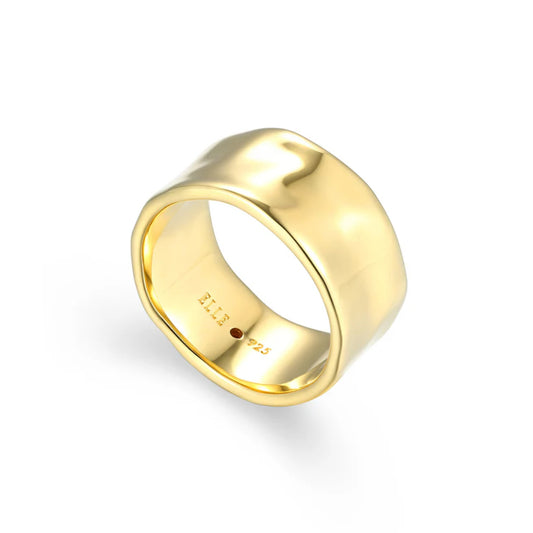 Elle "Celeste" Gold-Tone Modern Ring