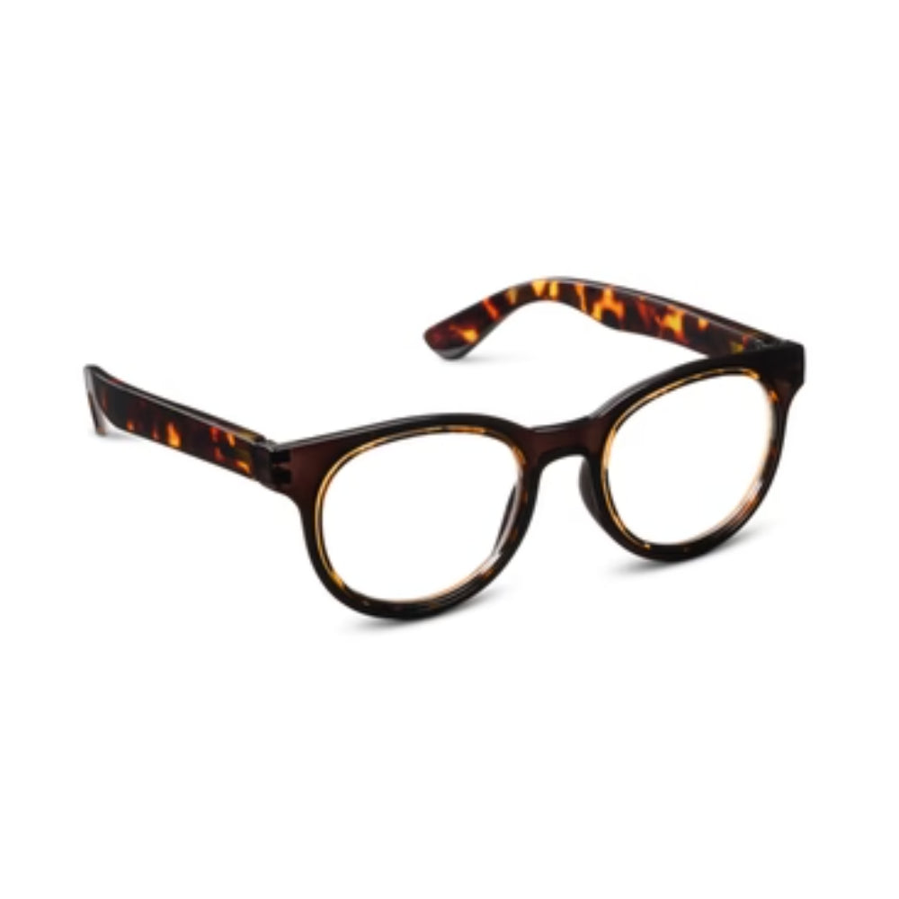 Peepers Olympia - Coffee/Tortoise Reading Glasses on white background