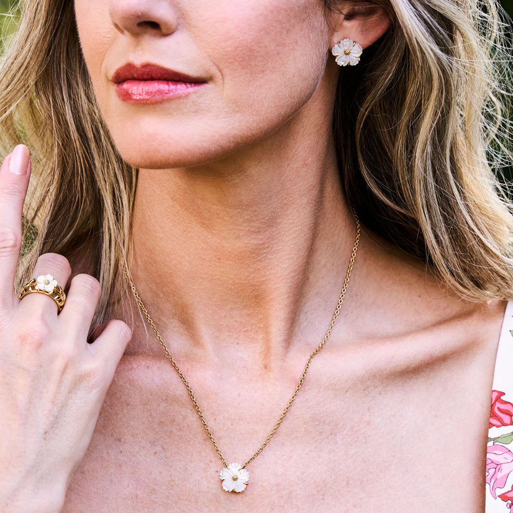 Capucine de Wulf 16" Mermaid Garden Petite Station Necklace - Mother of Pearl