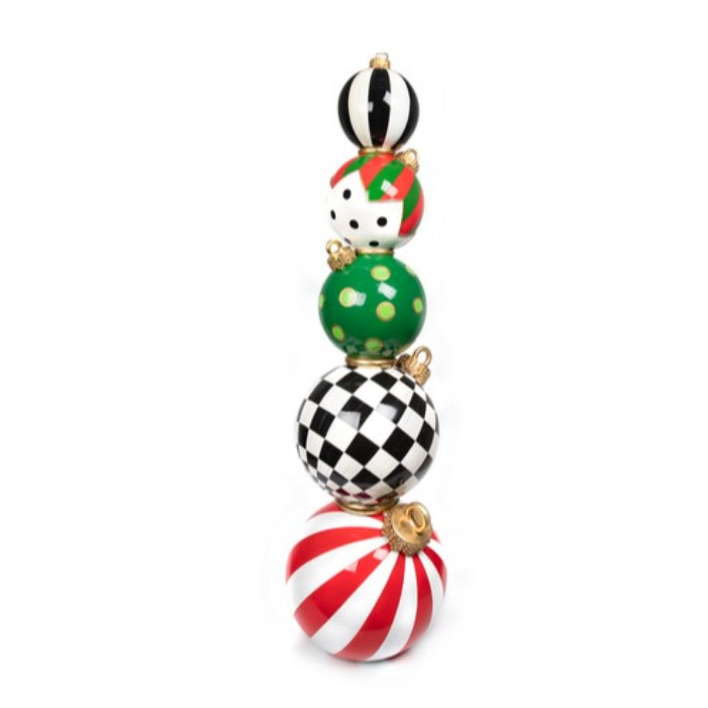 MacKenzie Childs Jolly Stacked Outdoor Ornament - Online Only