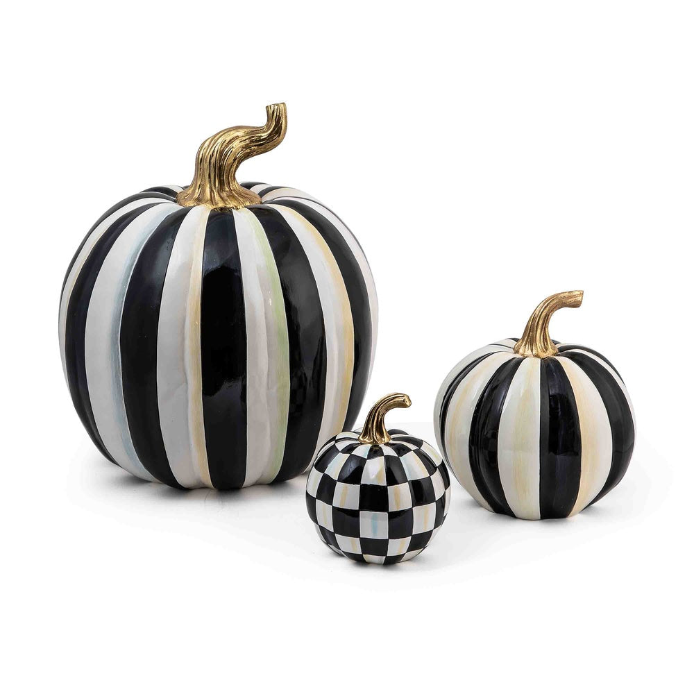 MacKenzie-Childs Courtly Check Glossy Pumpkin - Mini