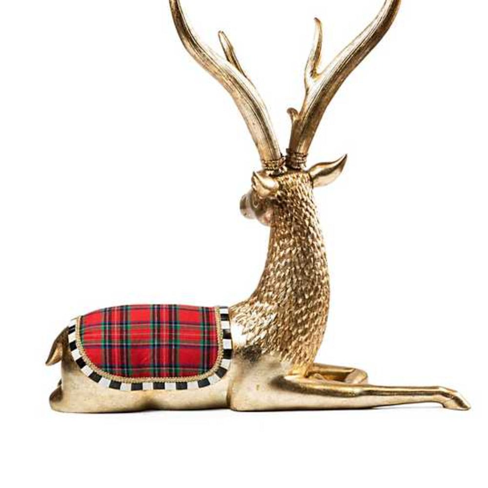 MacKenzie-Childs Tartastic Tabletop Stag *In Store Pickup Only*