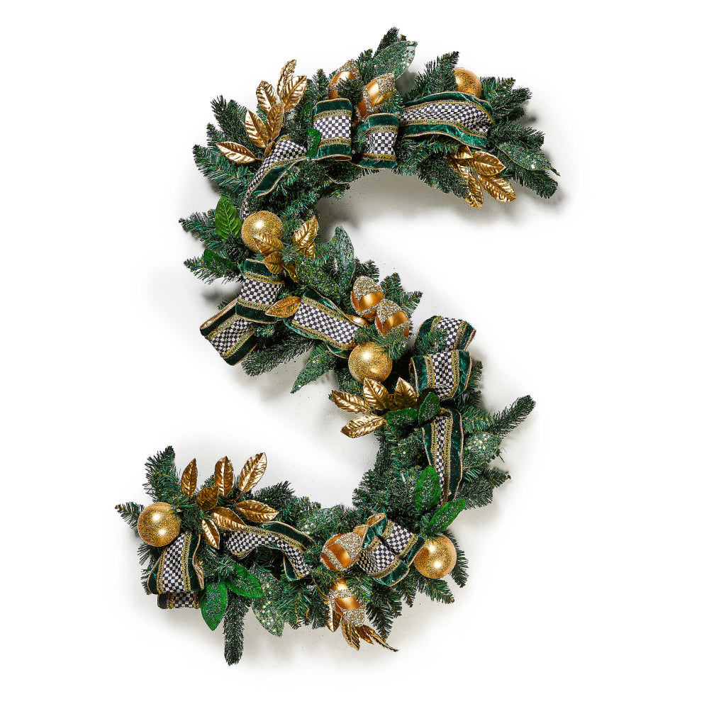 MacKenzie-Childs Emerald Luxe Illuminated Garland (In-Store Only)