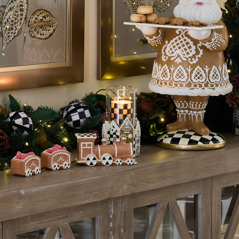 MacKenzie-Childs Gingerbread Village Pillar Candle Holder