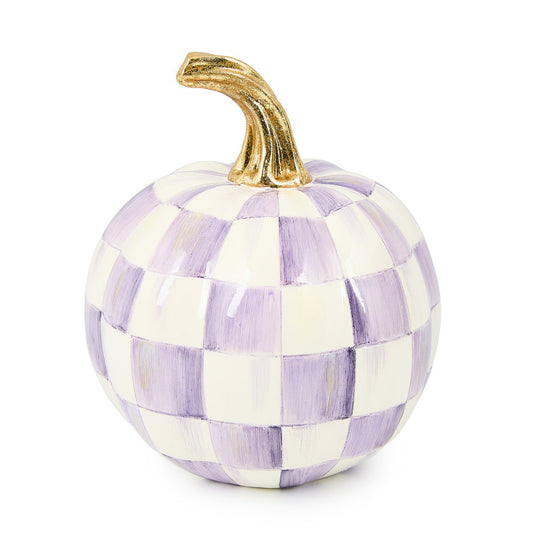 MacKenzie-Childs Violet Check Pumpkin