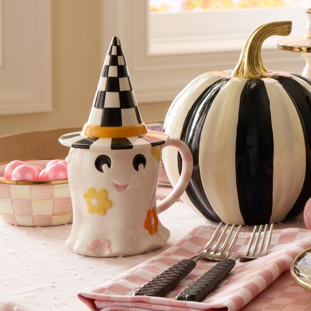MacKenzie-Childs Hocus Pocus Ceramic Lidded Mug