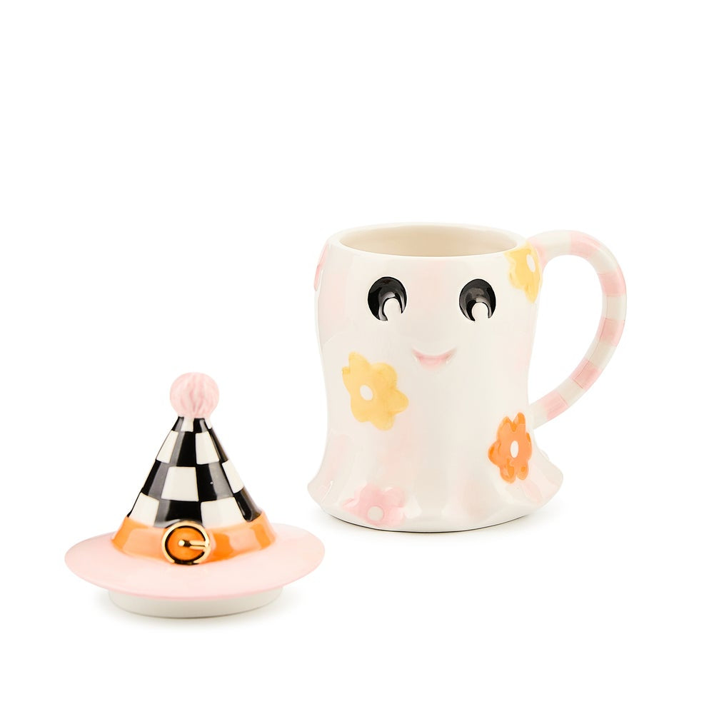 MacKenzie-Childs Hocus Pocus Ceramic Lidded Mug