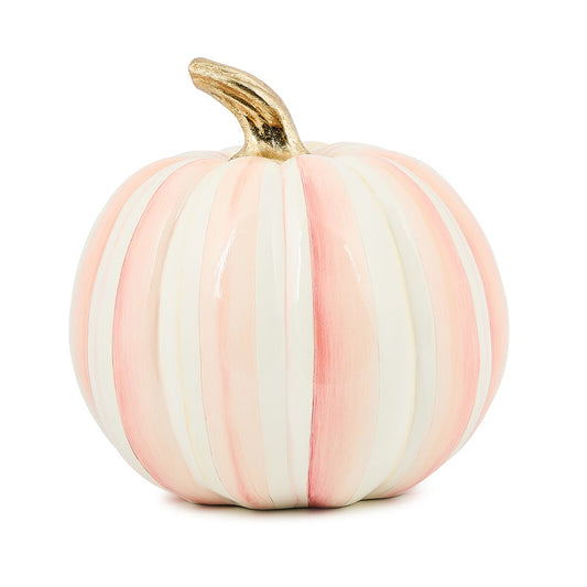 MacKenzie-Childs Rosy Stripe Medium Pumpkin