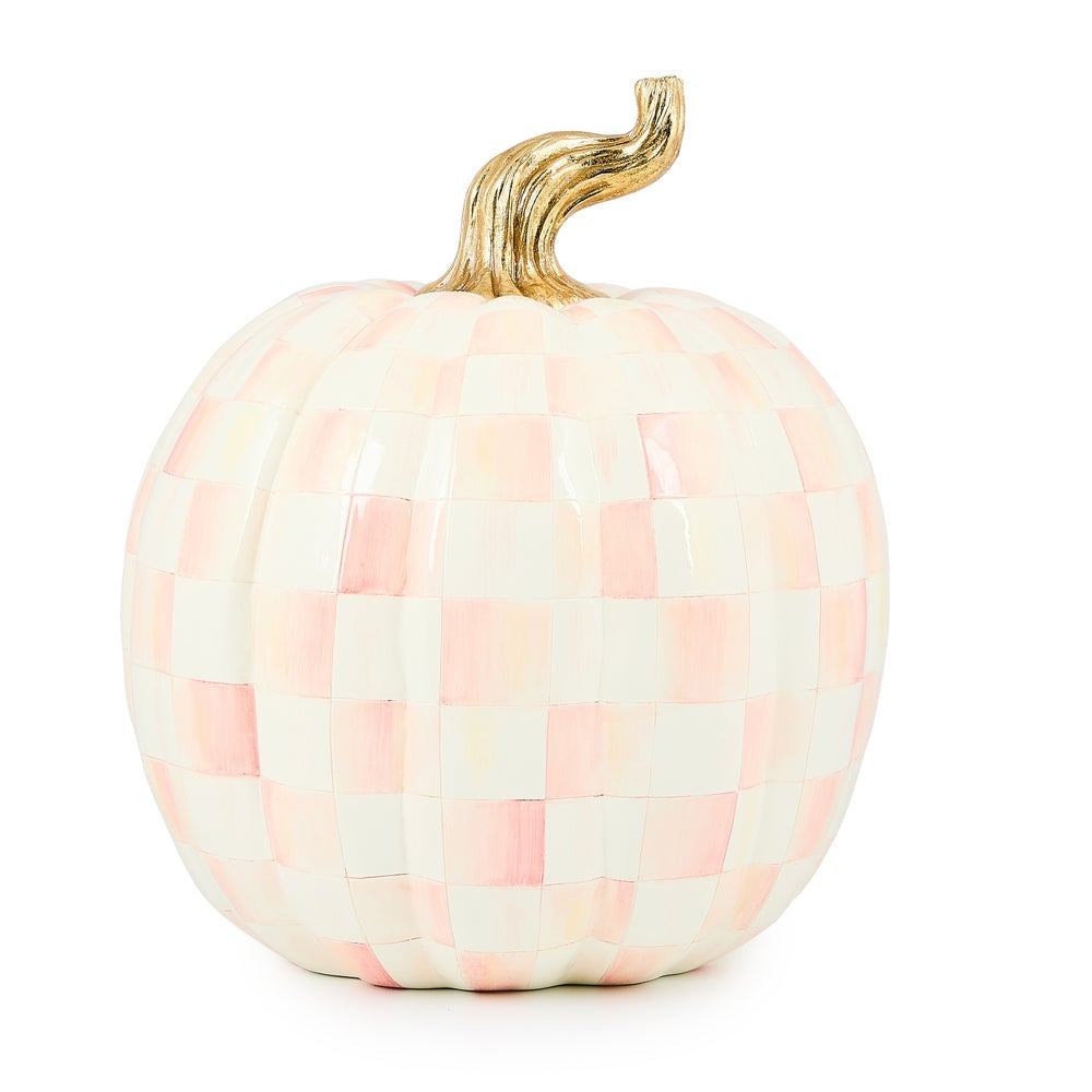 MacKenzie-Childs Rosy Check Pumpkin