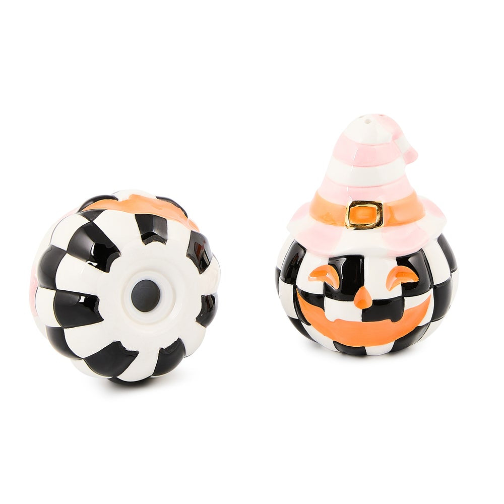 MacKenzie-Childs Trick or Treat Happy Jack Salt & Pepper Set