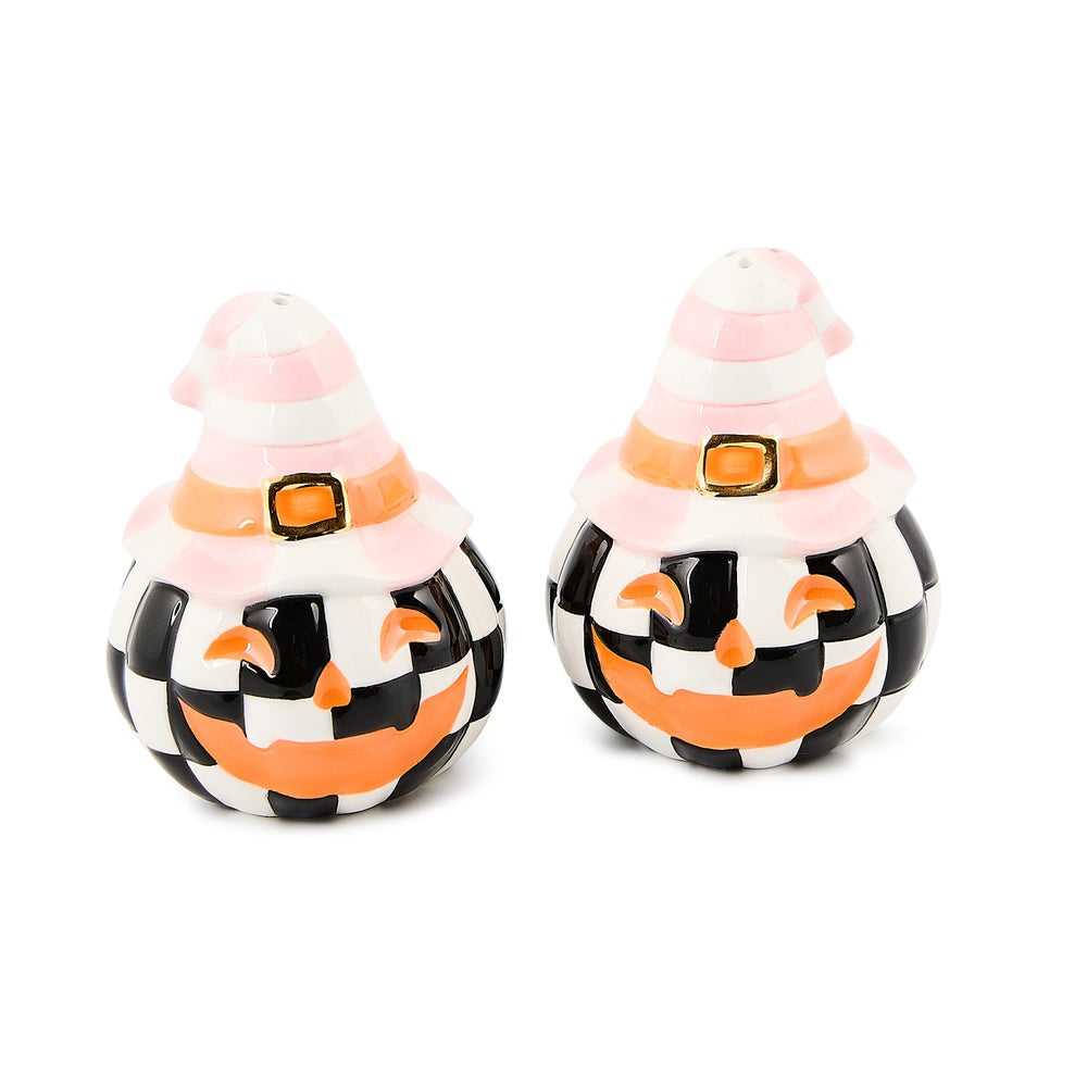 MacKenzie-Childs Trick or Treat Happy Jack Salt & Pepper Set