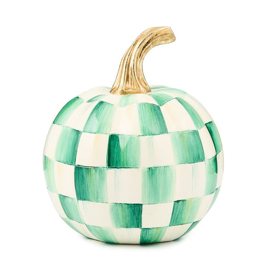 MacKenzie-Childs Emerald Check Pumpkin