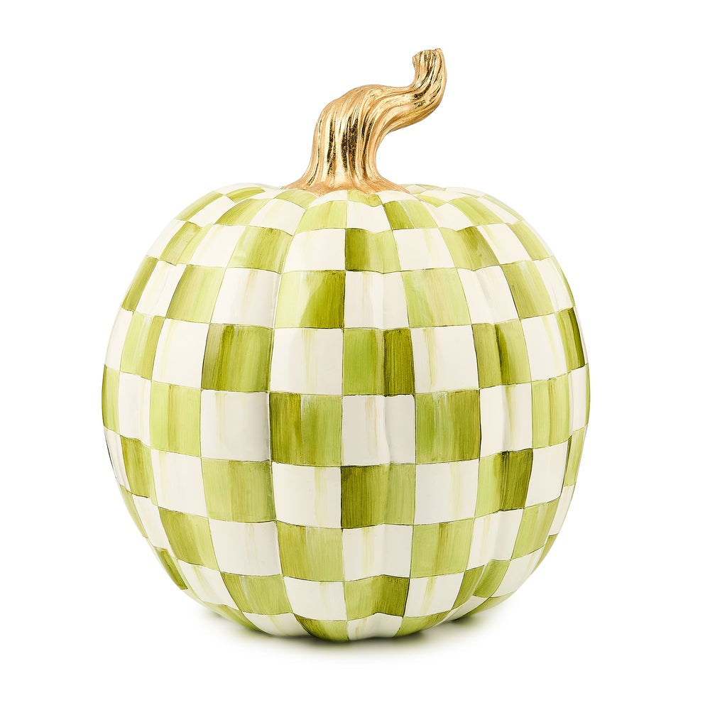 MacKenzie-Childs Moss Check Pumpkin