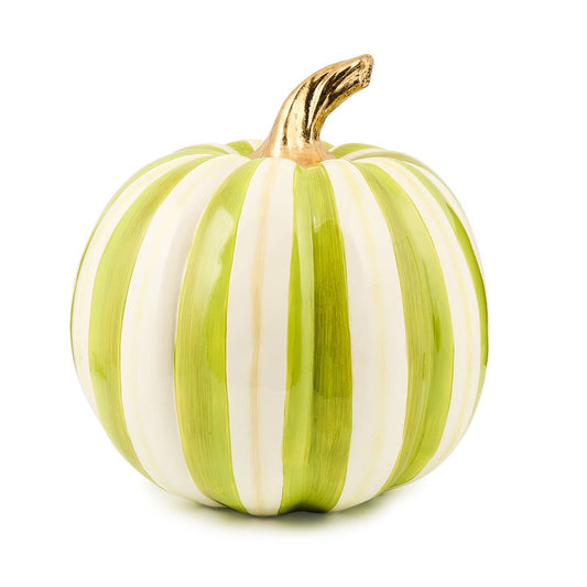 MacKenzie-Childs Moss Stripe Medium Pumpkin