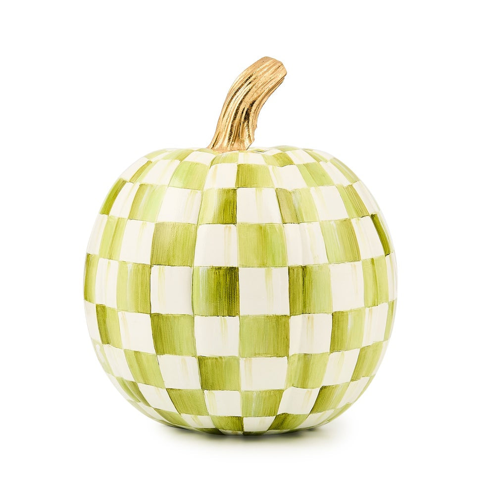MacKenzie-Childs Moss Check Pumpkin