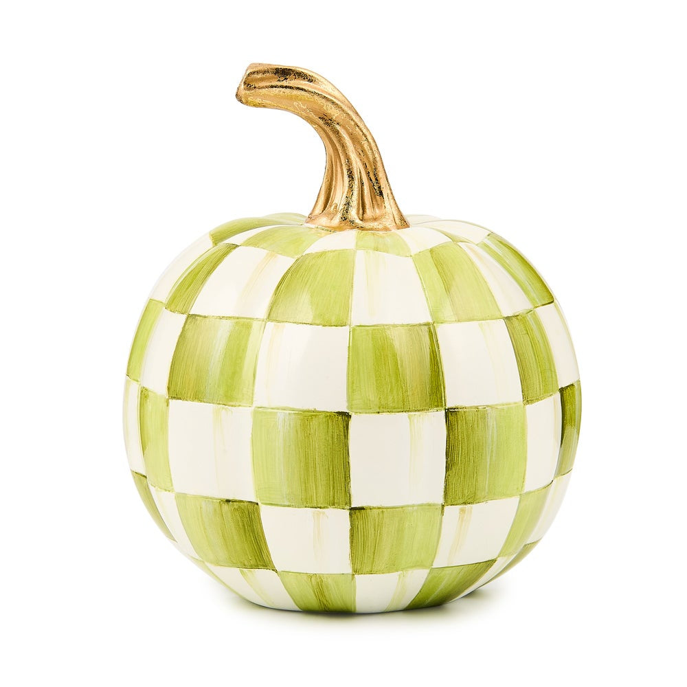 MacKenzie-Childs Moss Check Pumpkin