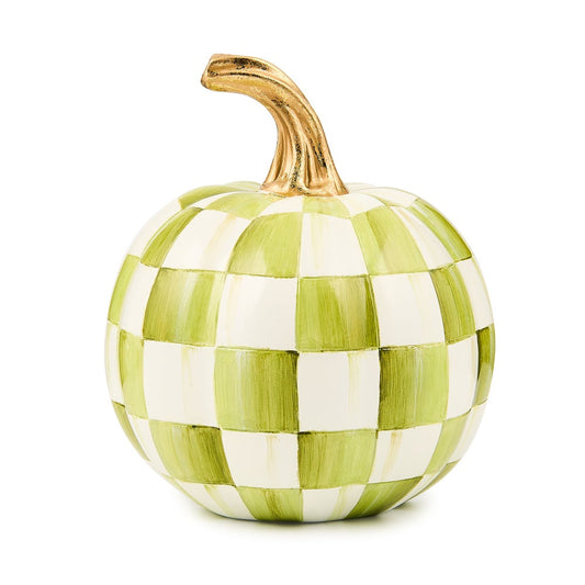 MacKenzie-Childs Moss Check Pumpkin