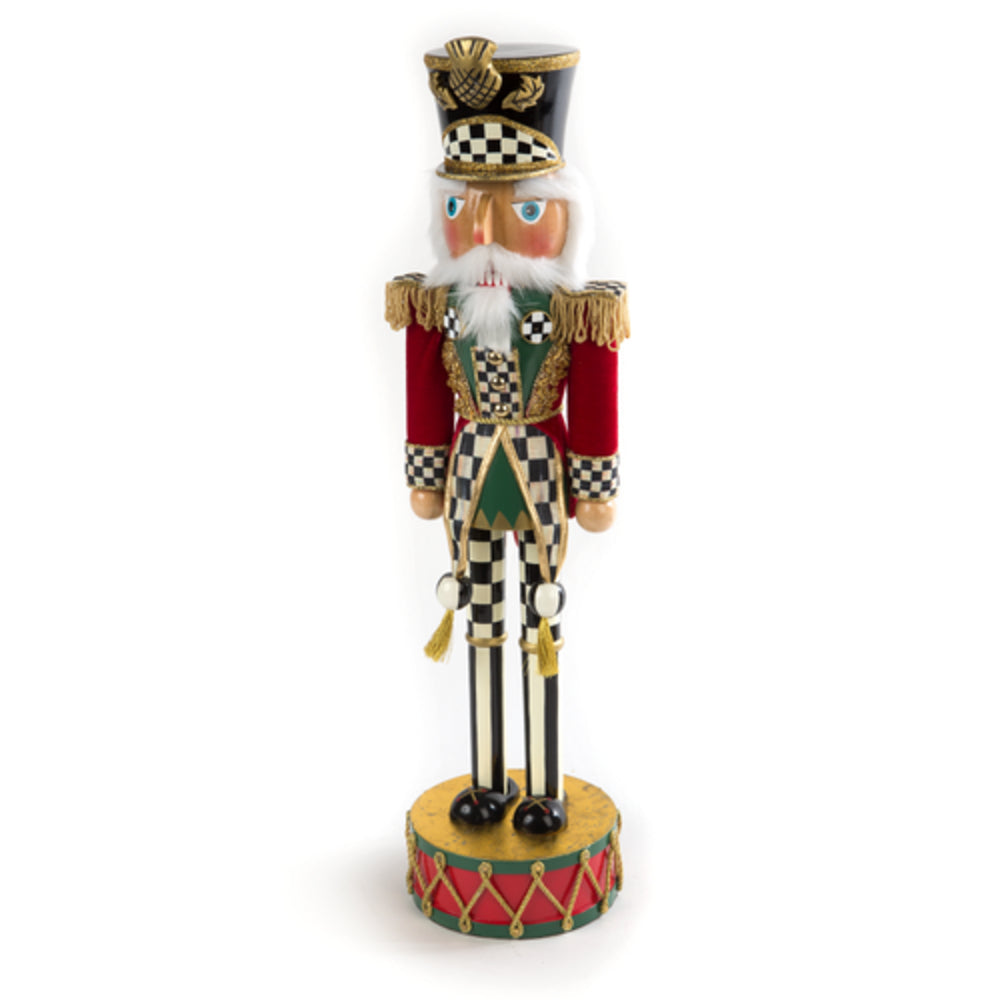 Decorative nutcracker figurine with a white background