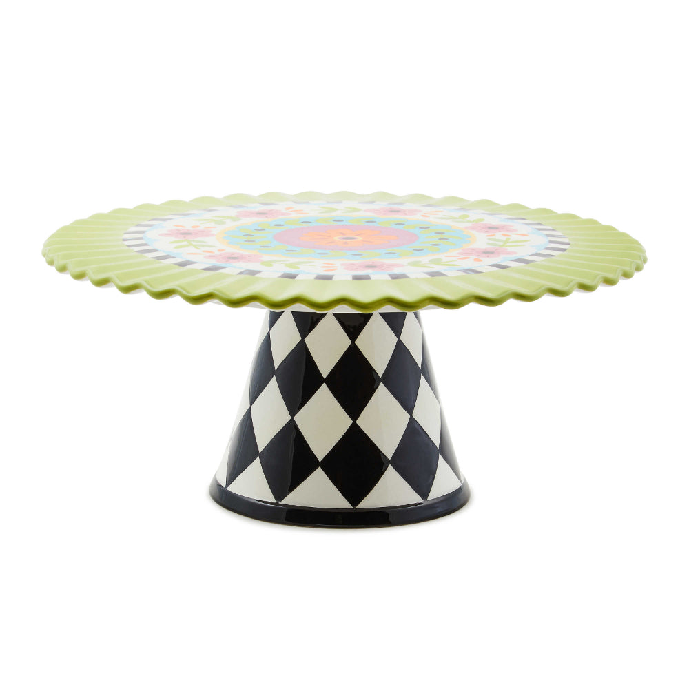 MacKenzie-Childs Calico Pedestal Platter