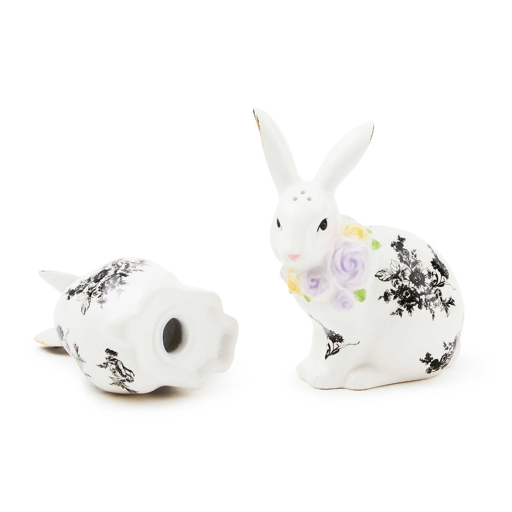 MacKenzie-Childs Butterfly Toile Bunny Salt & Pepper Set