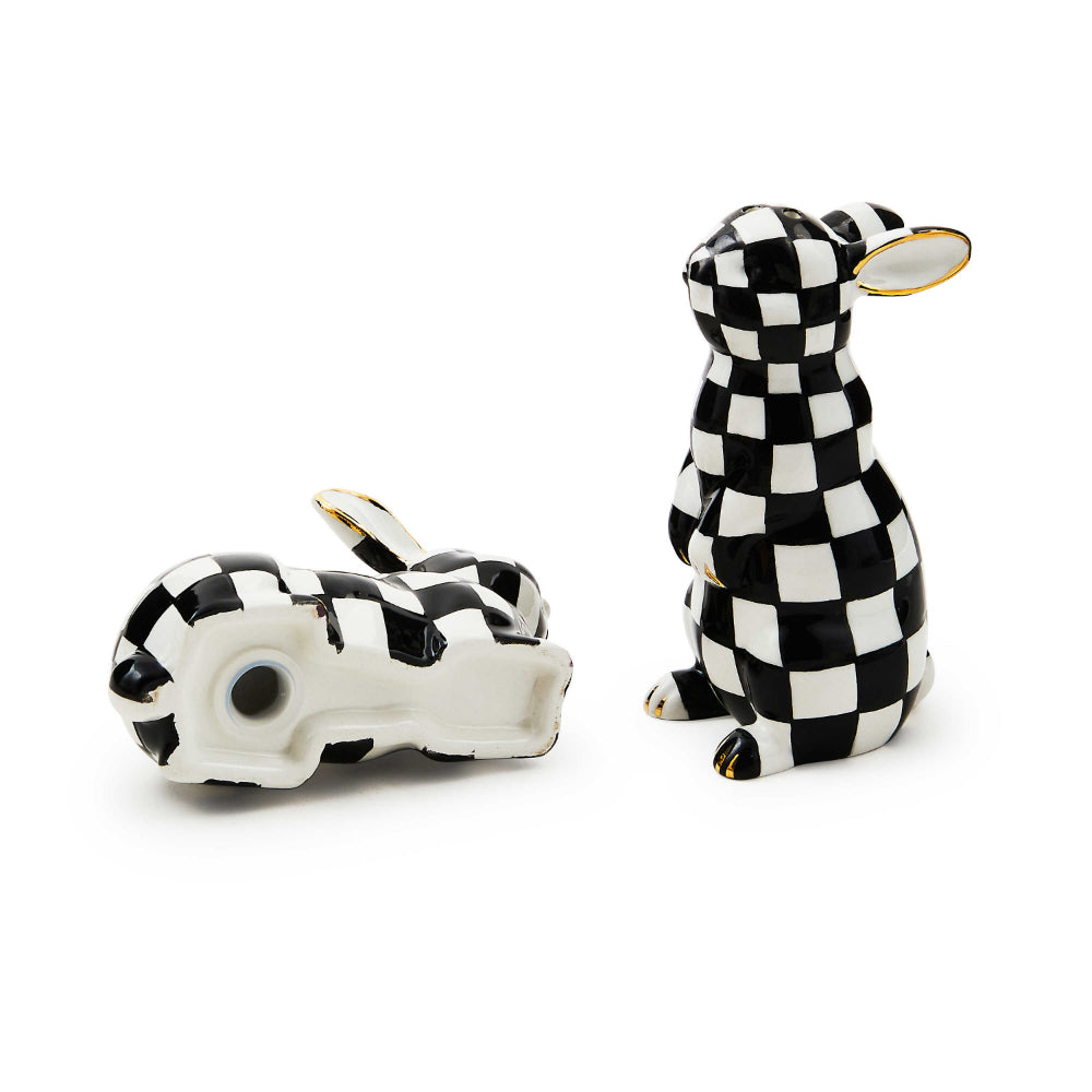 MacKenzie-Childs Courtly Bunny Salt & Pepper Set