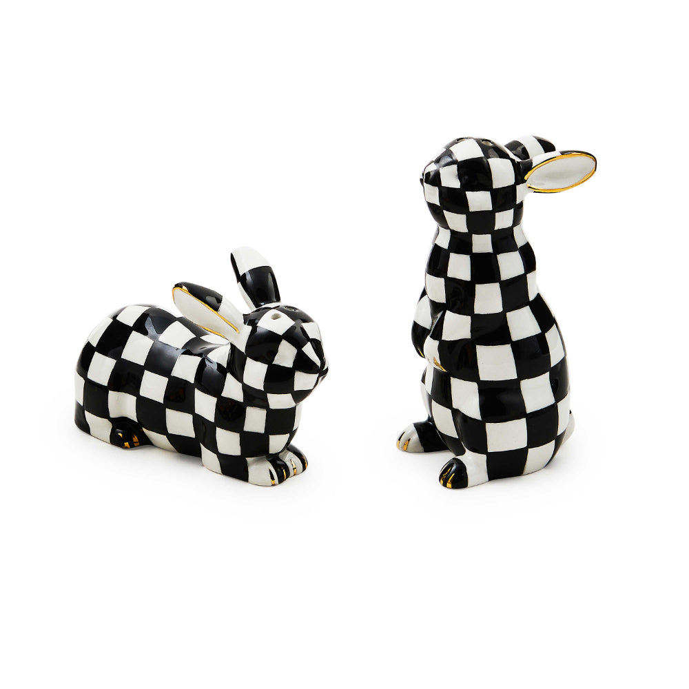 MacKenzie-Childs Courtly Bunny Salt & Pepper Set