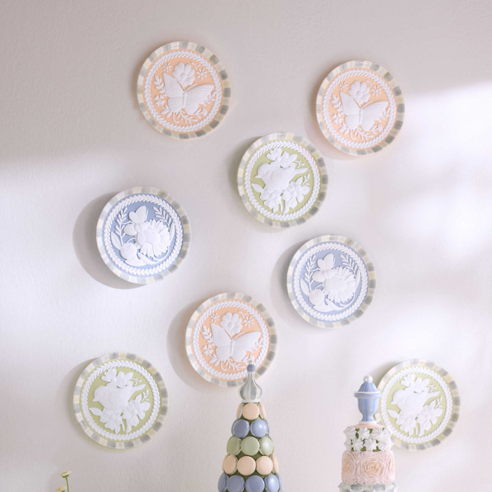 MacKenzie-Childs Cameo Resin Trinket Trays-Set of 3