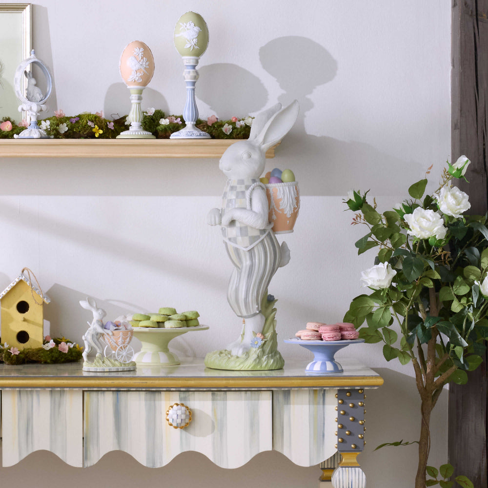 MacKenzie-Childs Cameo Tabletop Bunny with Pack *In-Store Pickup Only*
