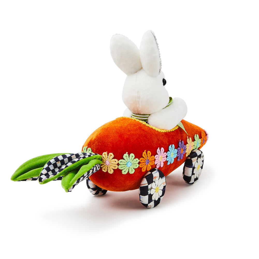 MacKenzie-Childs Calico Bunny in Carrot Car