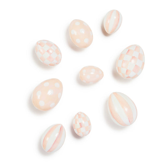 MacKenzie-Childs Rosy Eggs - Set of 9