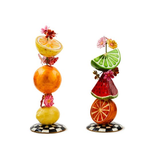 MacKenzie-Childs Tutti Frutti Topiaries - Set of 2