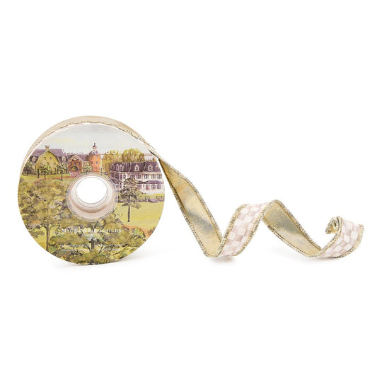 MacKenzie-Childs Mocha Check Ribbon