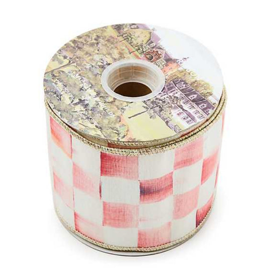 MacKenzie-Childs Rosy Check 4" Ribbon