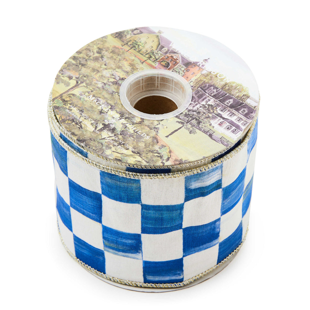 MacKenzie-Childs Royal Check 4" Ribbon