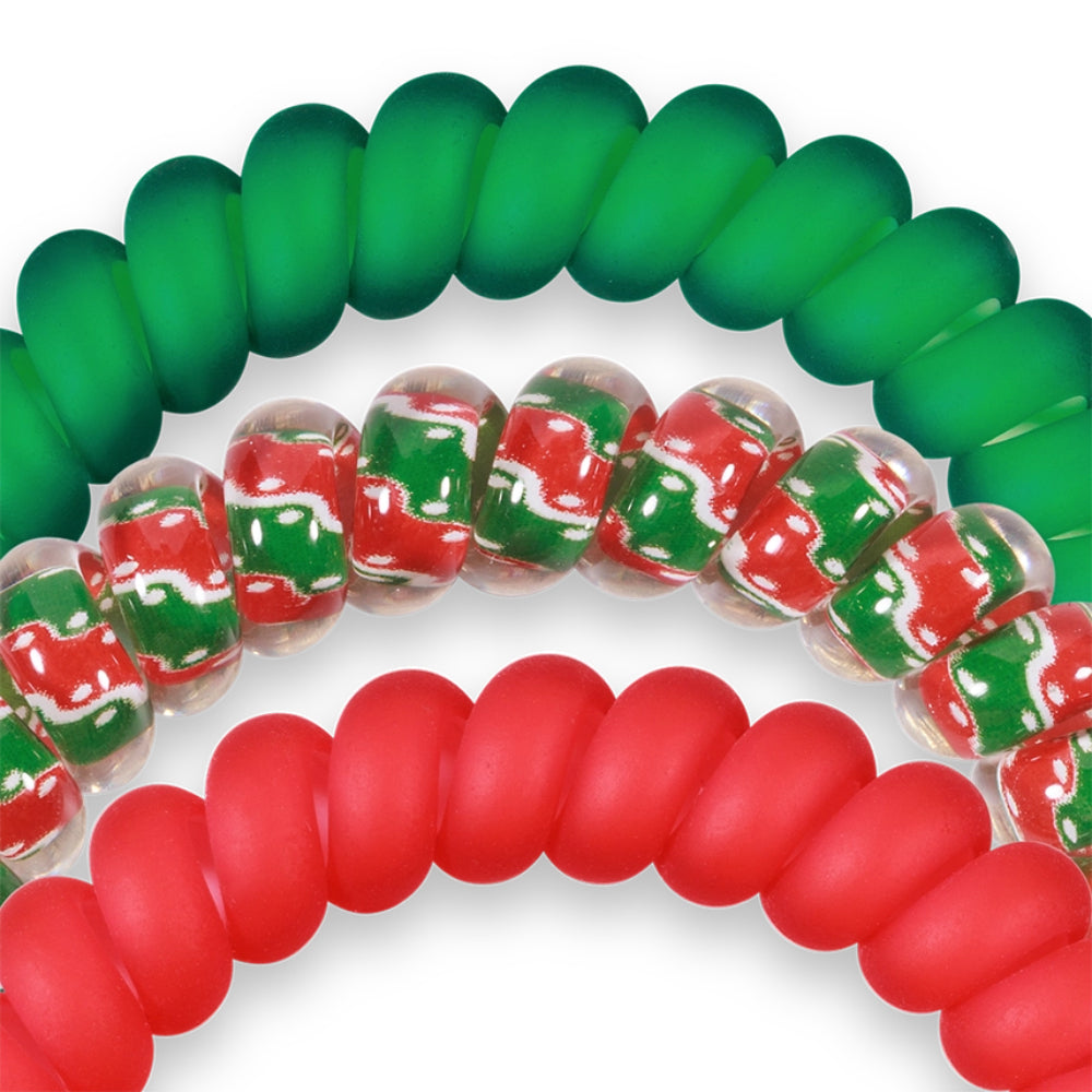 TELETIES Small Spiral Hair Coils - Holiday 2025