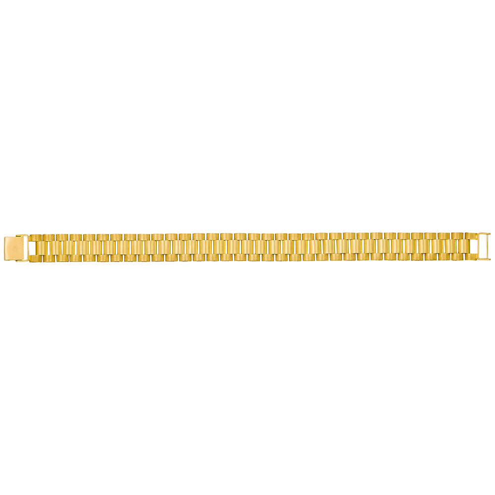 14y Gold Men's 12mm Designer Bracelet 8"
