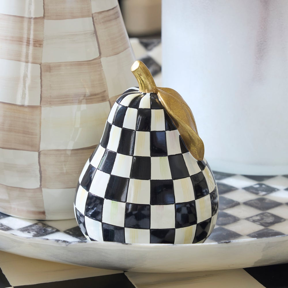 MacKenzie-Childs Courtly Check Pear Decor