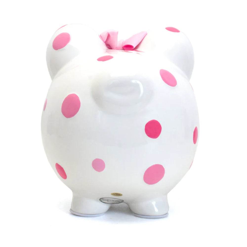 Child to Cherish Pink Multi-Dot Piggy Bank