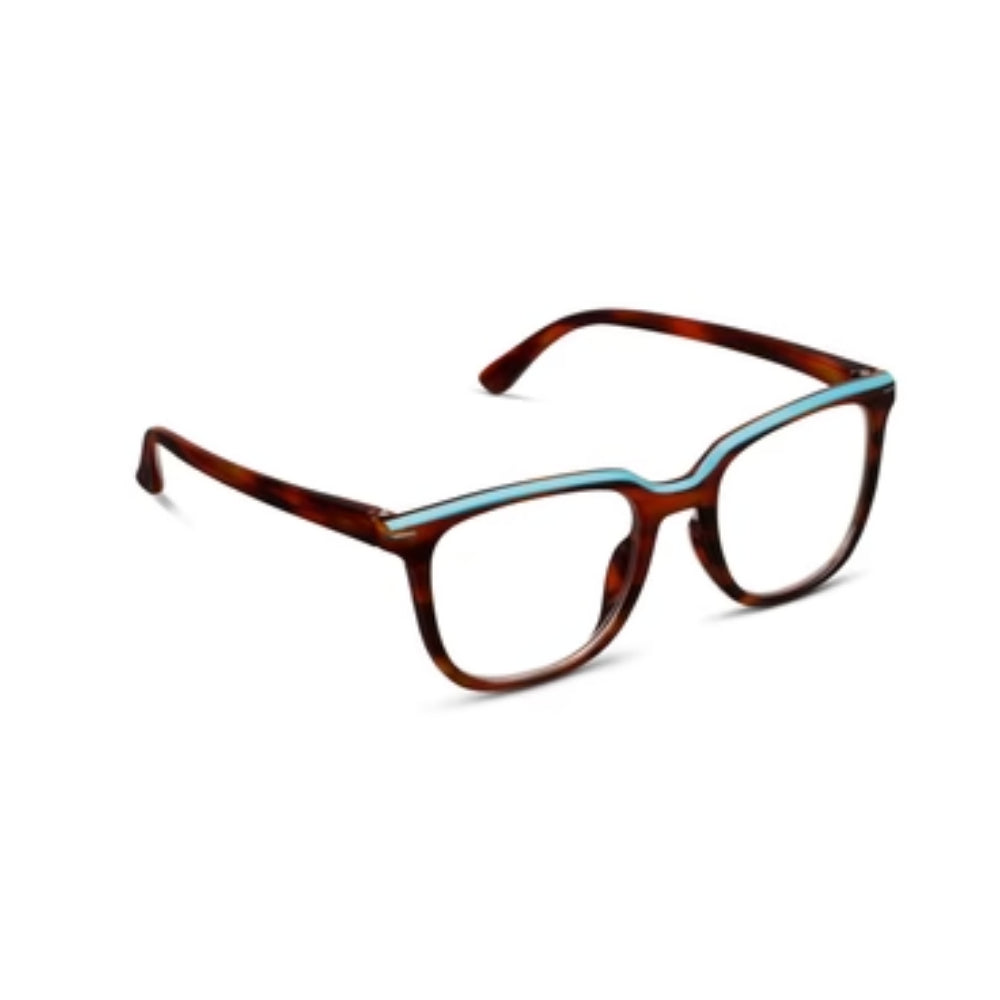 Peepers Dante - Tortoise Horn Reading Glasses on white background