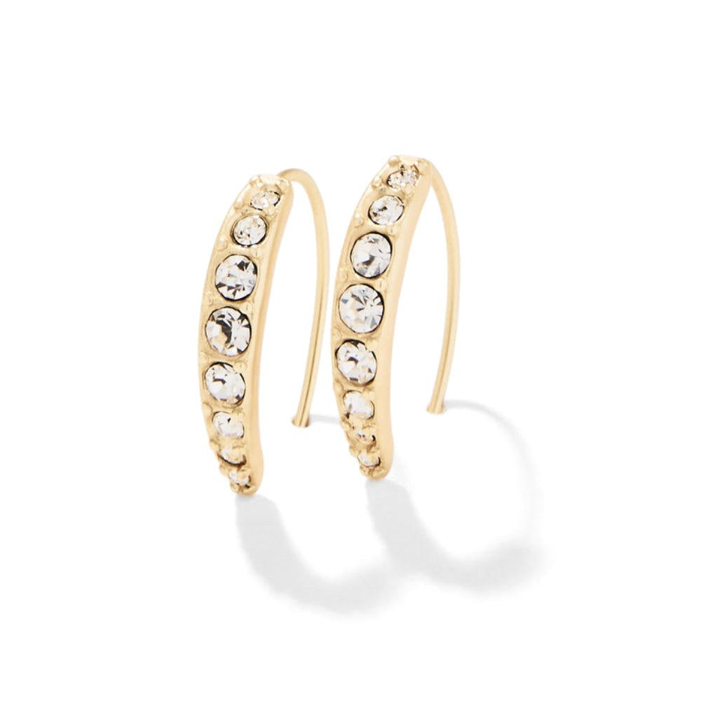 Spartina Sparkle Arc Hoop Earrings - Small/Crystal