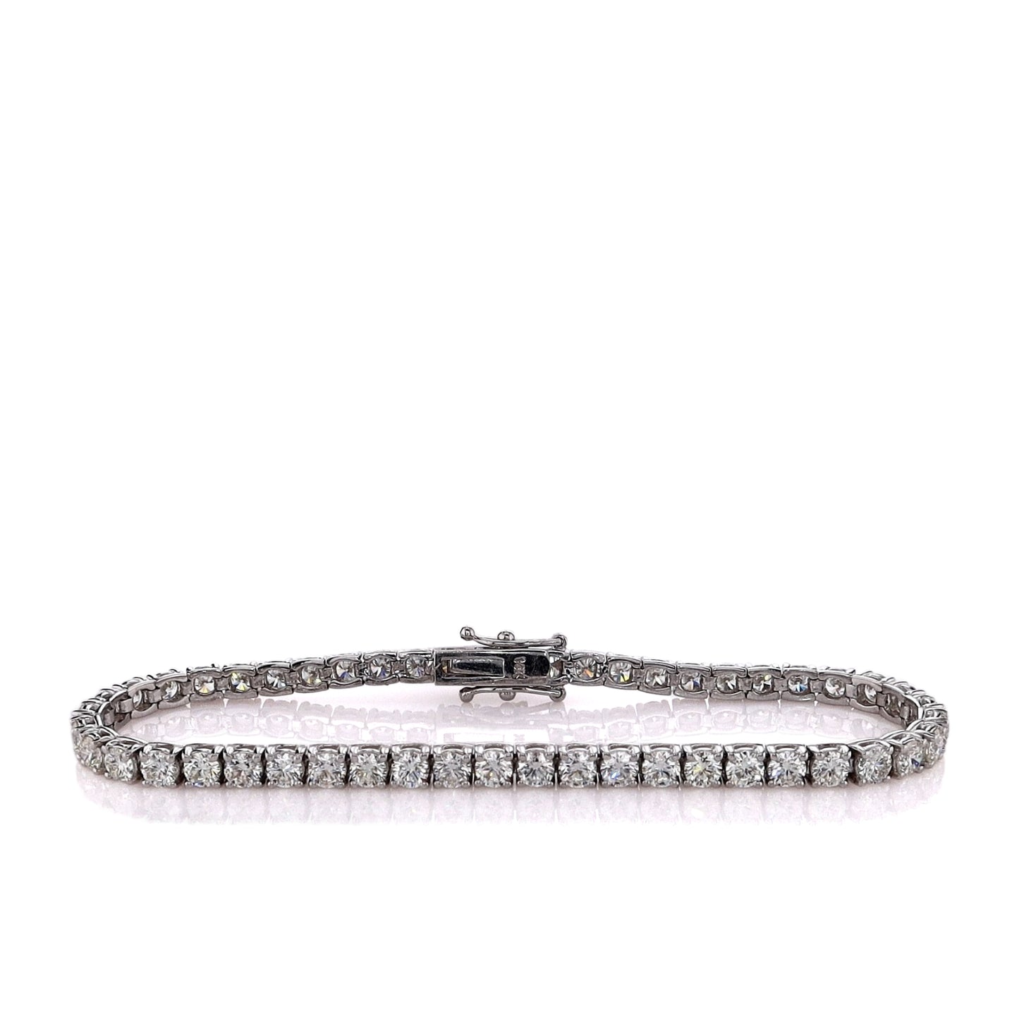 14k White Gold 6.58ct Diamond Tennis Bracelet